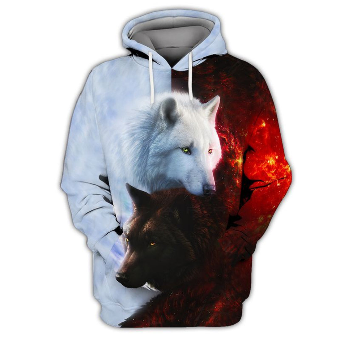 FUNSTUFFPRINT- Wolf 3D Hoodie and Zip Hoodie