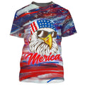 3D Patriotic Hawaii Beach Shirt, Happy Independence'S Day Full Print Shirt, Eagle Usa Hoodie, Patriotic Shirt
