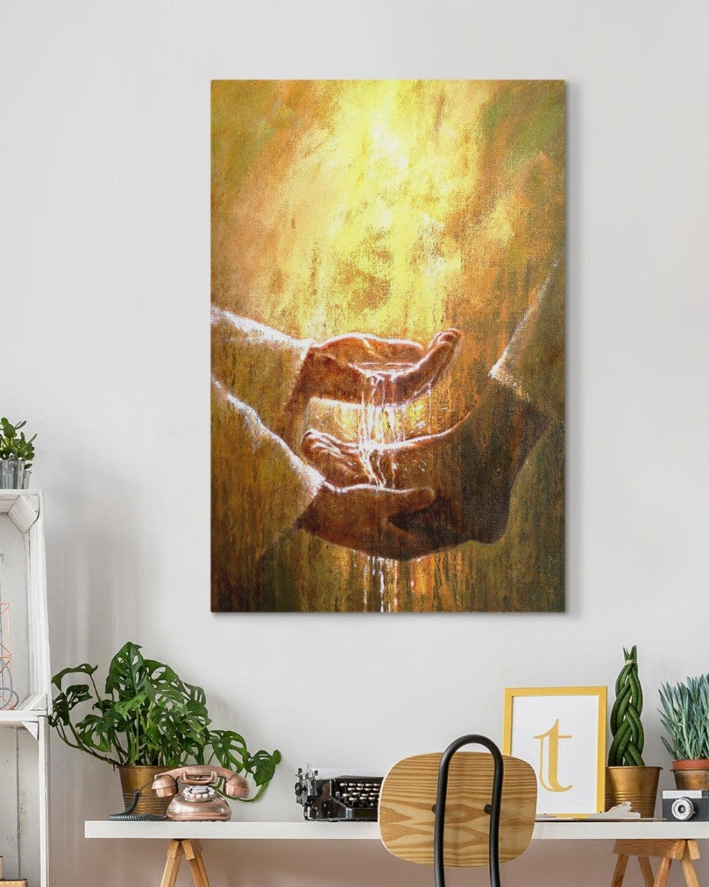Jesus washing feet art Canvas Prints