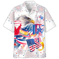 Cool Hawaiian Shirt With Usa Eagle Independence's Day Aloha Short Sleeve Hawaii Shirt For 4Th Of July