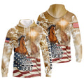FUNSTUFFPRINT American Horse, One Nation Under God 3D Hoodie and Zip Hoodie