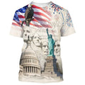 Happy Independence Day 3D T-Shirt, We The People Of The United States Tee