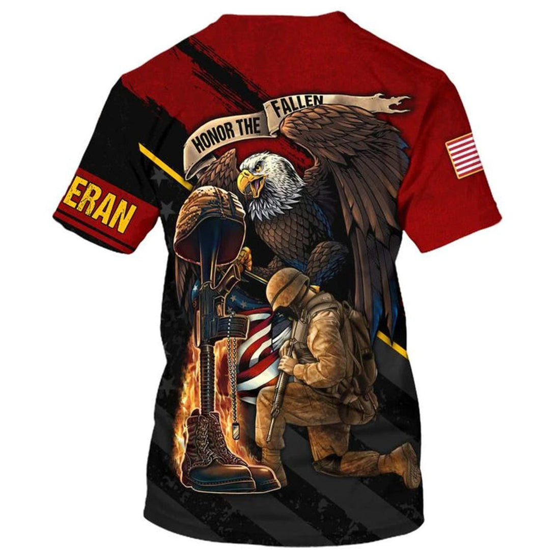 Veteran American Flag Eagle 3D T-shirt, Best 4Th Of July Independence Day Shirt