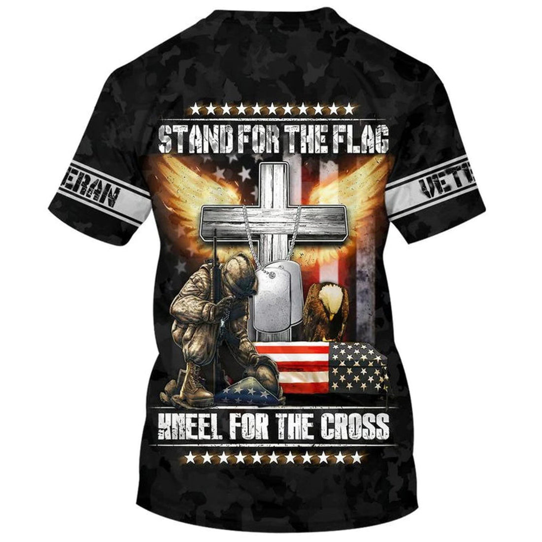 Stand For The Flag 3D Full Print T-Shirt For Veteran, Best Gift To Veteran, Gifts For A Veteran
