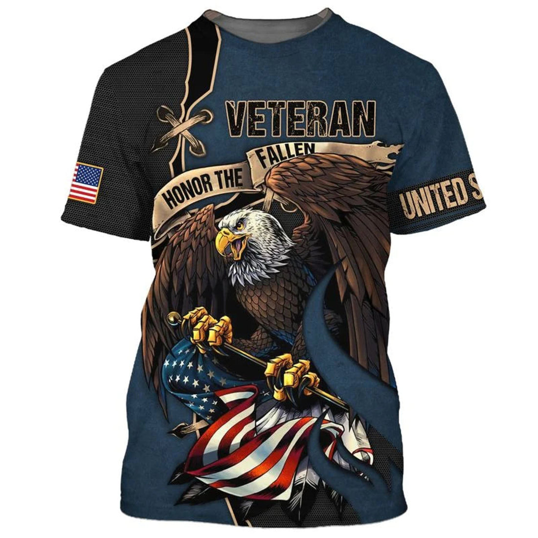 3D Us Army Veteran Soldier Full Print Shirt, Present To A Veteran, Eagle American Flag Independence Day 3D Hoodie, Hawaii Shirt
