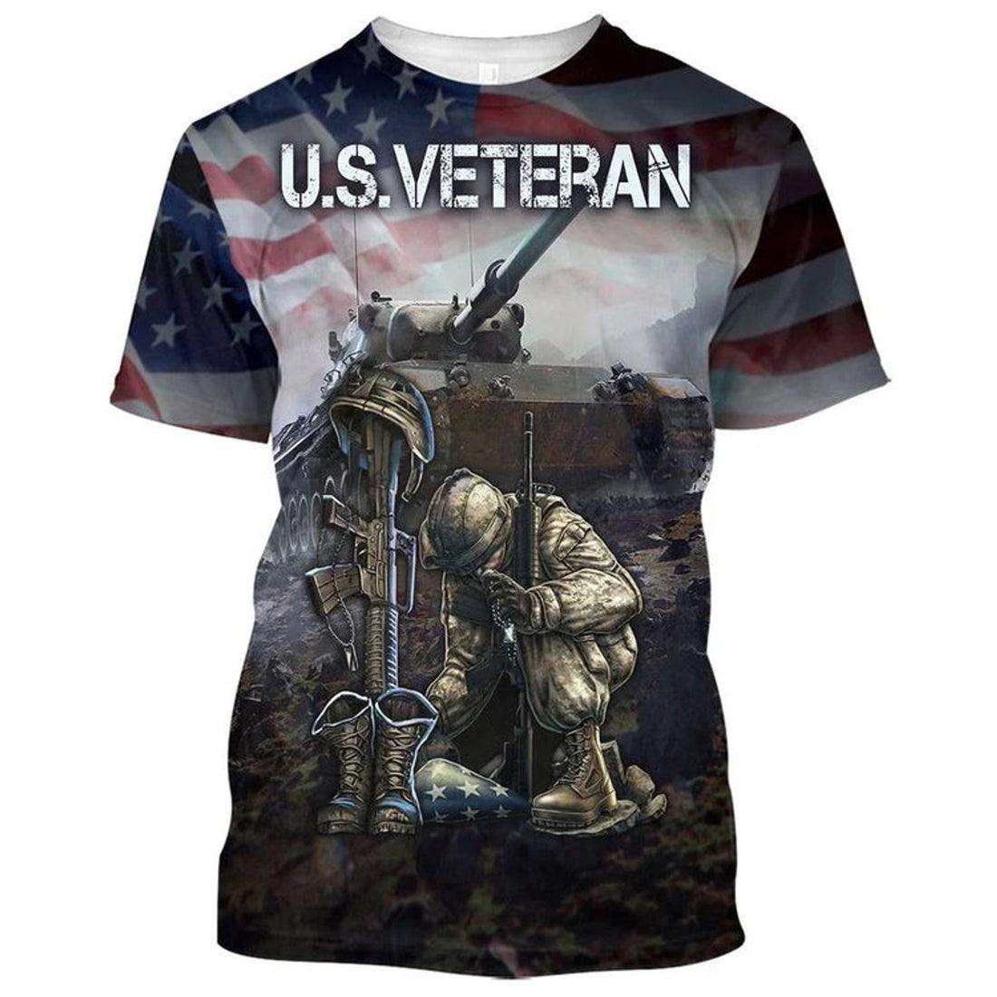 US Veteran 3D T-Shirt, Aloha Beach Shirt For Independence Day, 3D Clothing For Veteran