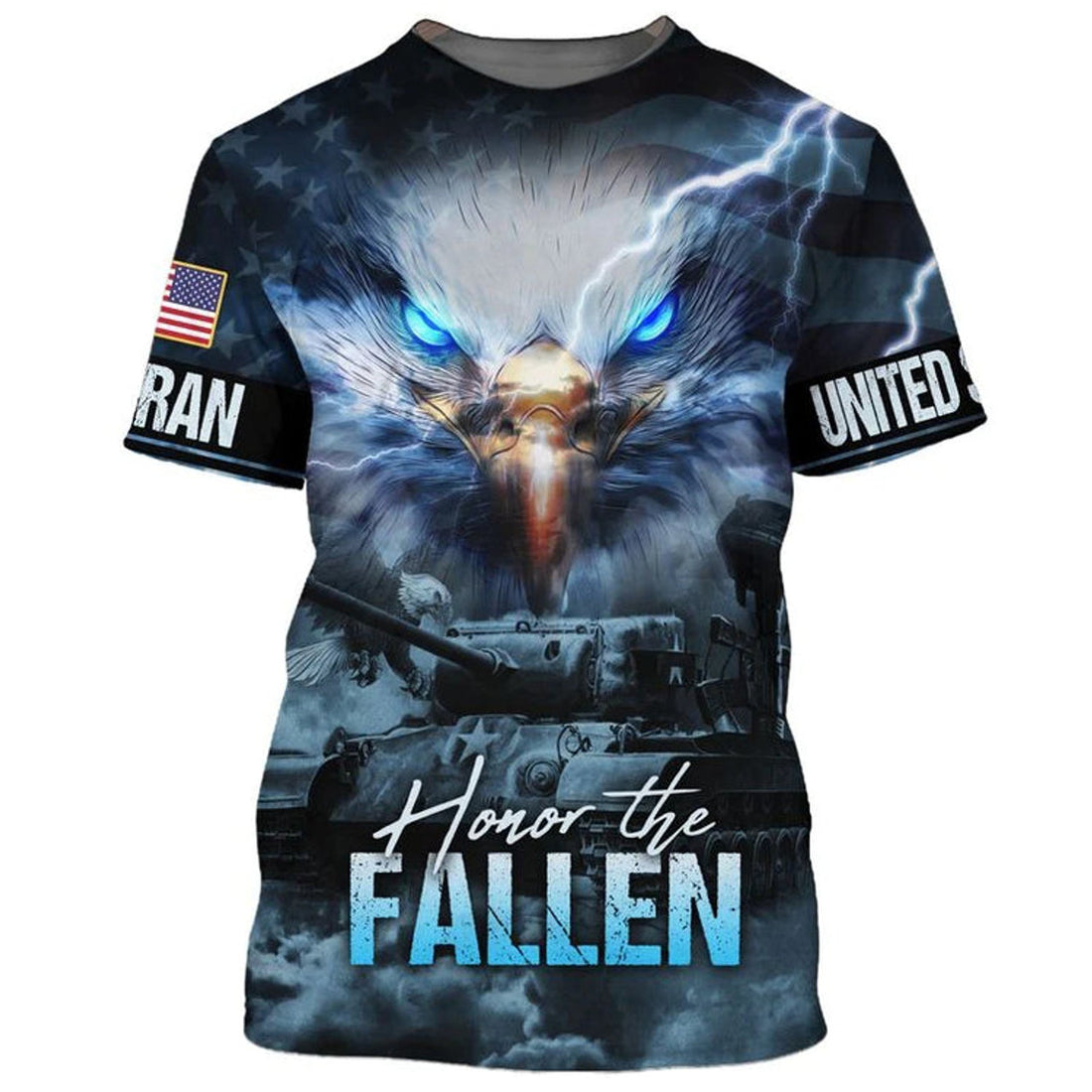 3D All Over Print Veteran, Eagle Veteran Shirts, Honor The Fallen 3D T-Shirt, Gift For Veteran