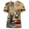Us Army Veteran 3D All Over Print Hawaiian Aloha Shirt, Jesus Eagle American Pride Hoodie, 3D Sweatshirt Veteran