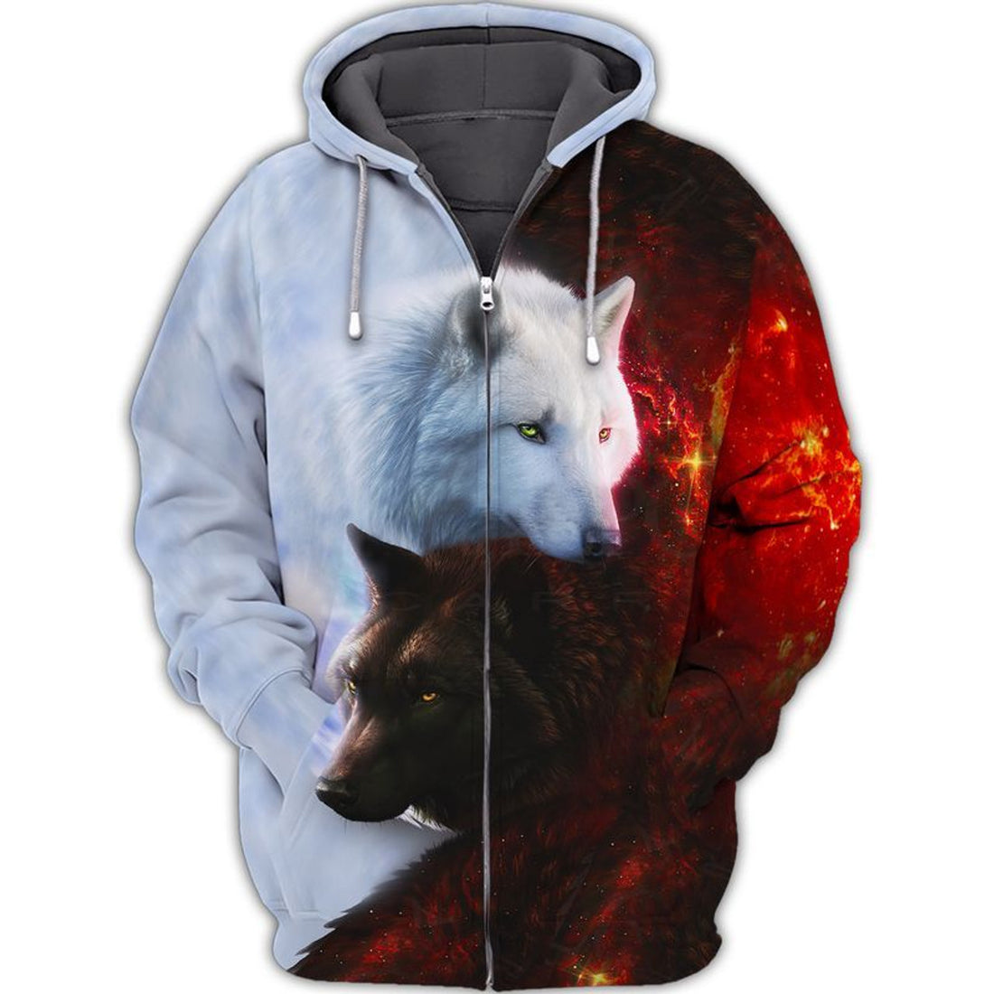FUNSTUFFPRINT- Wolf 3D Hoodie and Zip Hoodie