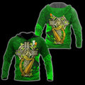 FUNSTUFFPRINT Irish 3D All Over Hoodie Irish Cross Harp 3D Hoodie and Zip Hoodie