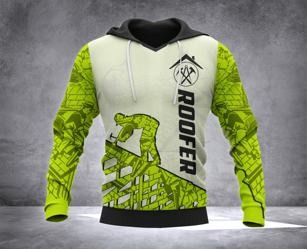 FUNSTUFFPRINT ROOFER CAMO Unisex 3D Hoodie and Zip Hoodie