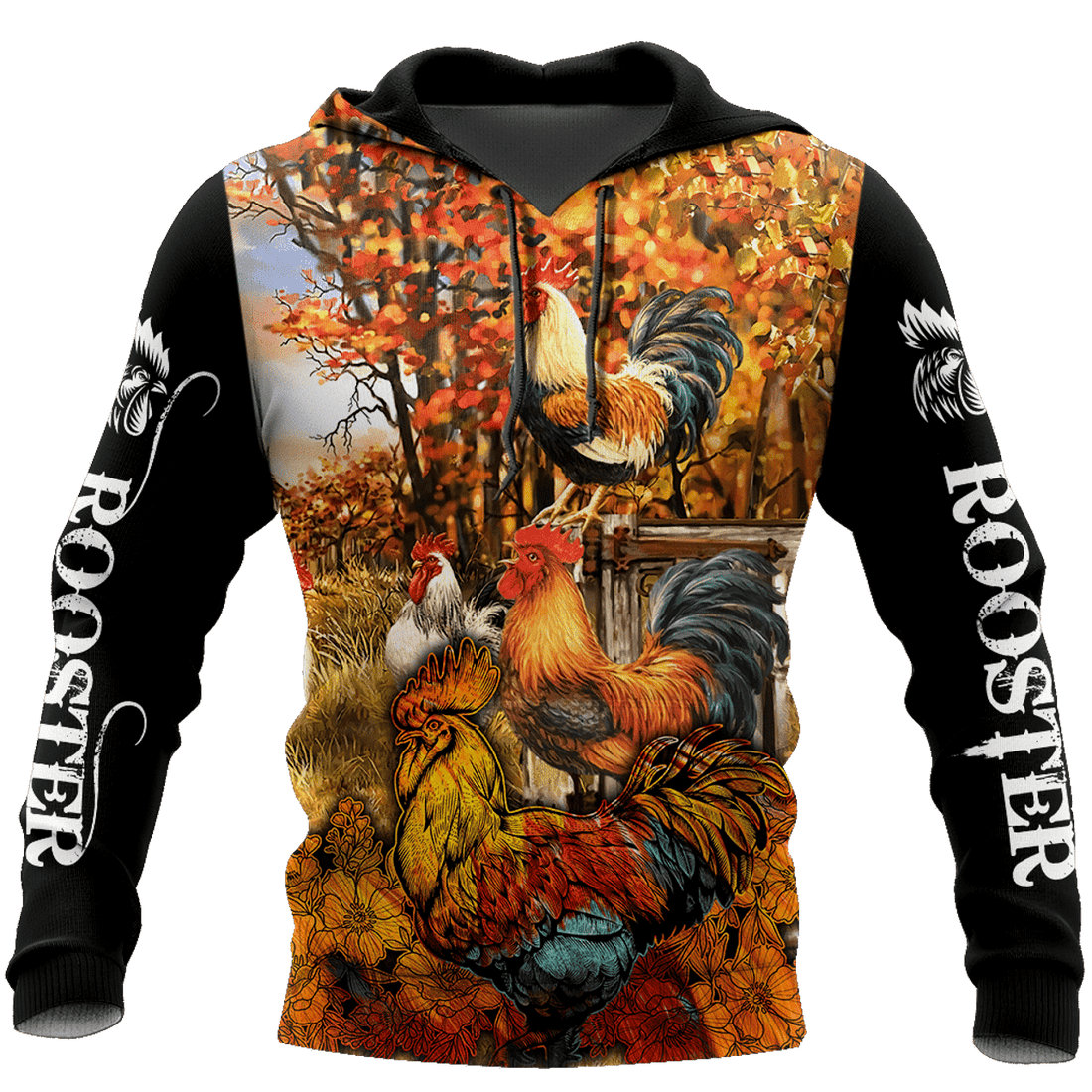 FUNSTUFFPRINT Rooster 3D Hoodie and Zip Hoodie