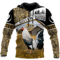 FUNSTUFFPRINT Rooster Camouflage Awesome Unisex 3D Hoodie and Zip Hoodie