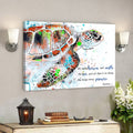 Turtle - He Made Heaven And Earth - Bible Verse Canvas - Christian Canvas Prints - Faith Canvas 