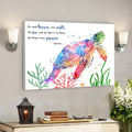 Turtle - He Made Heaven And Earth - Psalm 146:6 - Bible Verse Canvas - Christian Canvas Prints - Faith Canvas 
