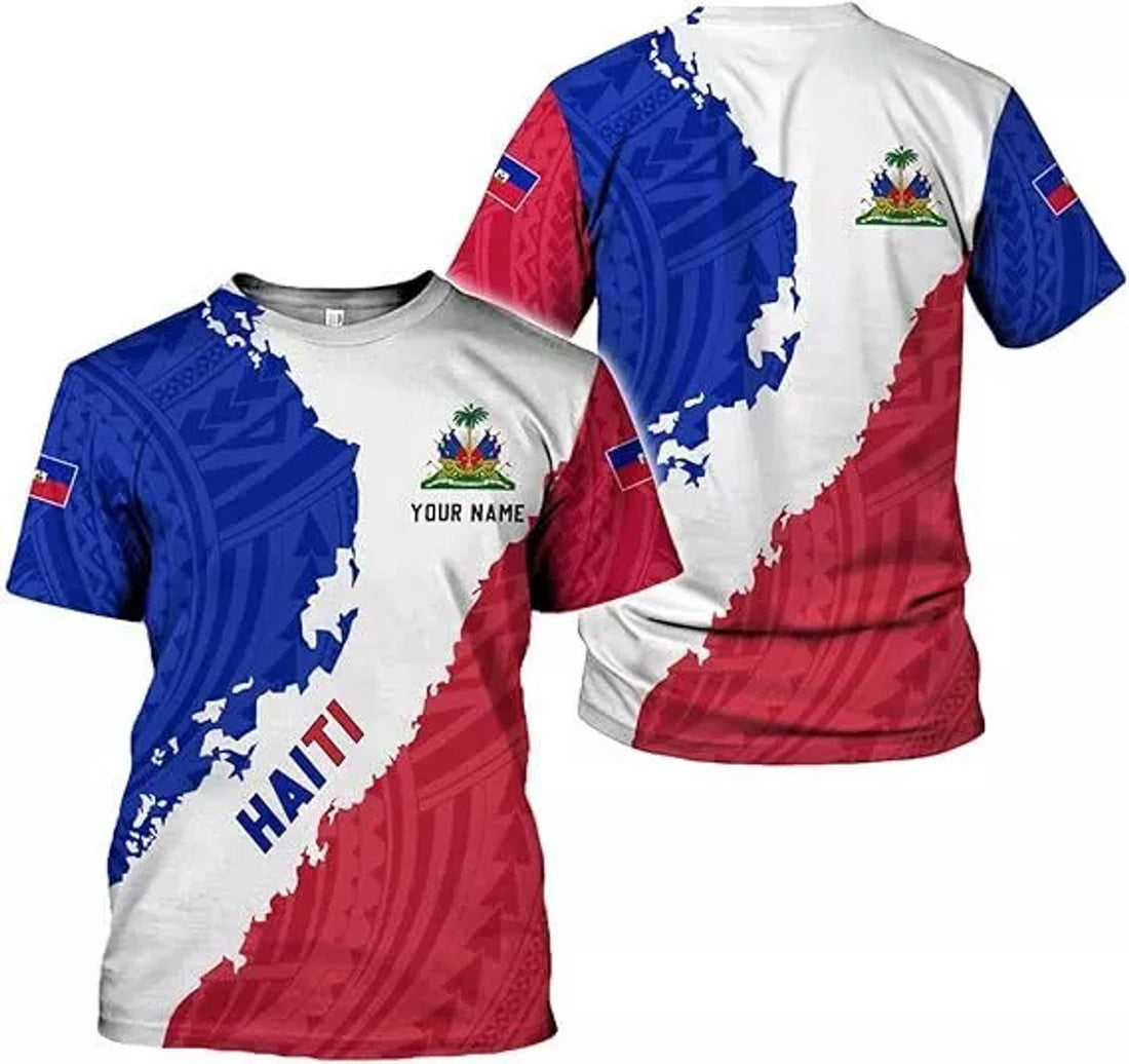Custom Haitians Flag Pride Shirt Haiti Shirts for Men Haitian Pride T-Shirt S- 5XL