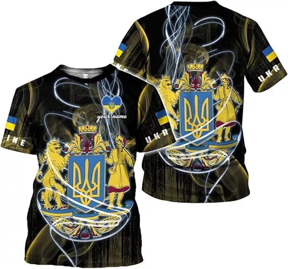 Custom Ukraine Shirt 3D Ukraine T-Shirt Unisex for Men Women Custom Ukrainian T-Shirt
