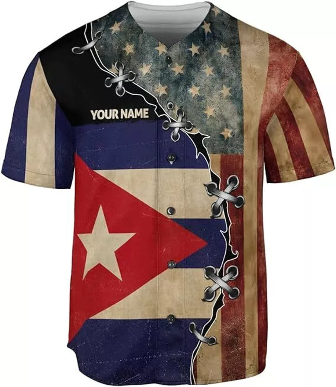 Custom Cuba Baseball Jersey Shirt Cuba Flag Pride Jersey Cuba Jersey