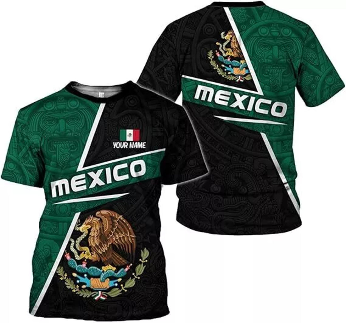 Custom Mexican Shirts for Men 3D Custom Mexico Shirts for Men Mexico Shirts for Women 3D T-Shirt