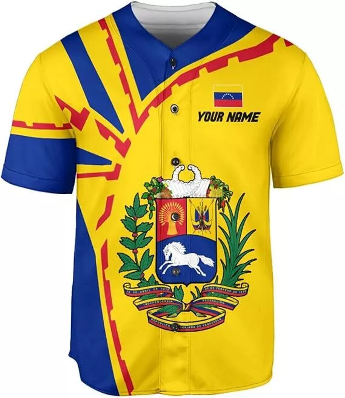Custom Venezuela Baseball Jersey, Camisa De Venezuela, Venezuela Shirt