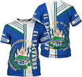 Custom El Salvador Shirt 3D, El Salvador Flag Shirt for Men Women, El Salvador T-Shirts