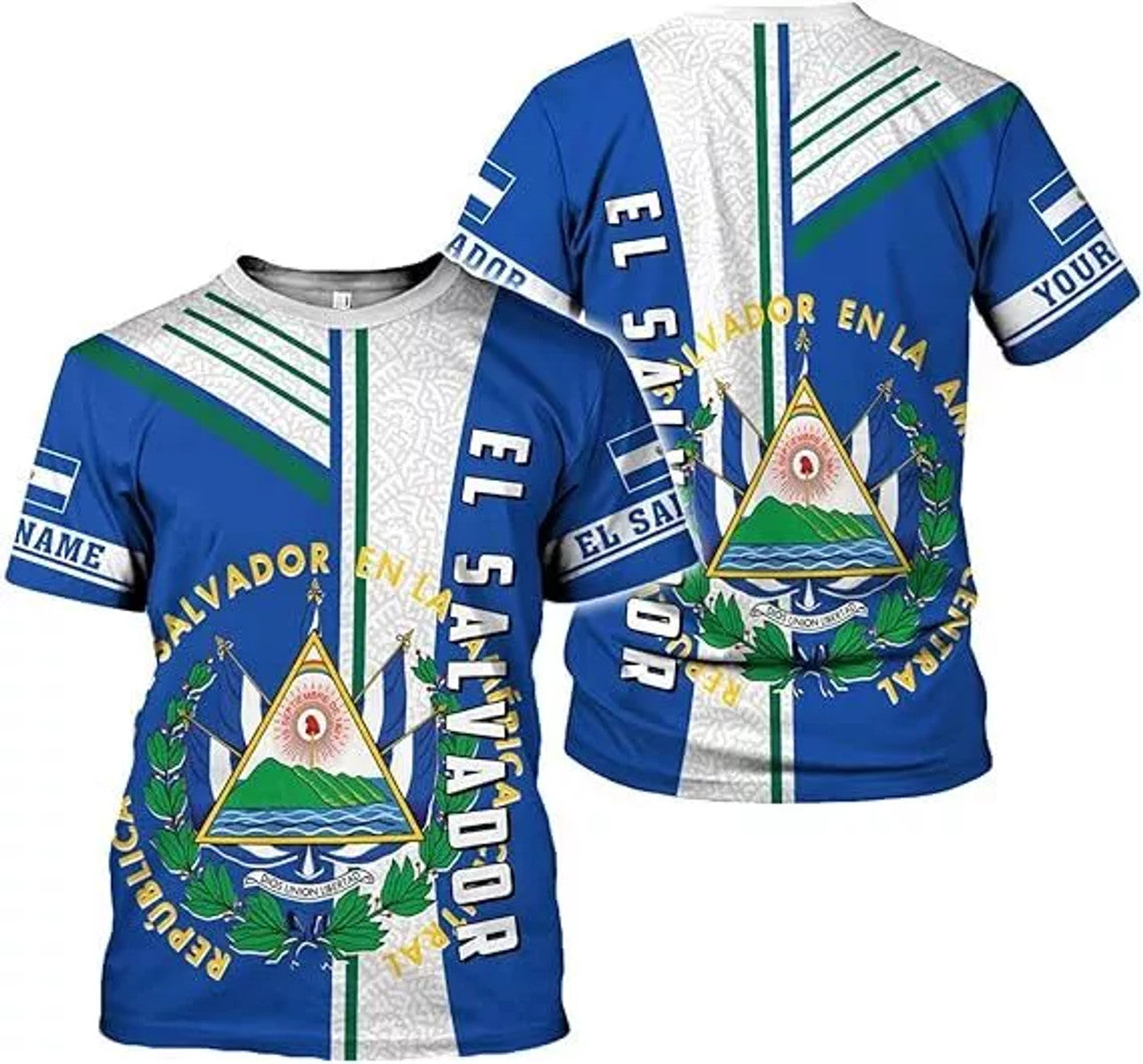 Custom El Salvador Shirt 3D, El Salvador Flag Shirt for Men Women, El Salvador T-Shirts