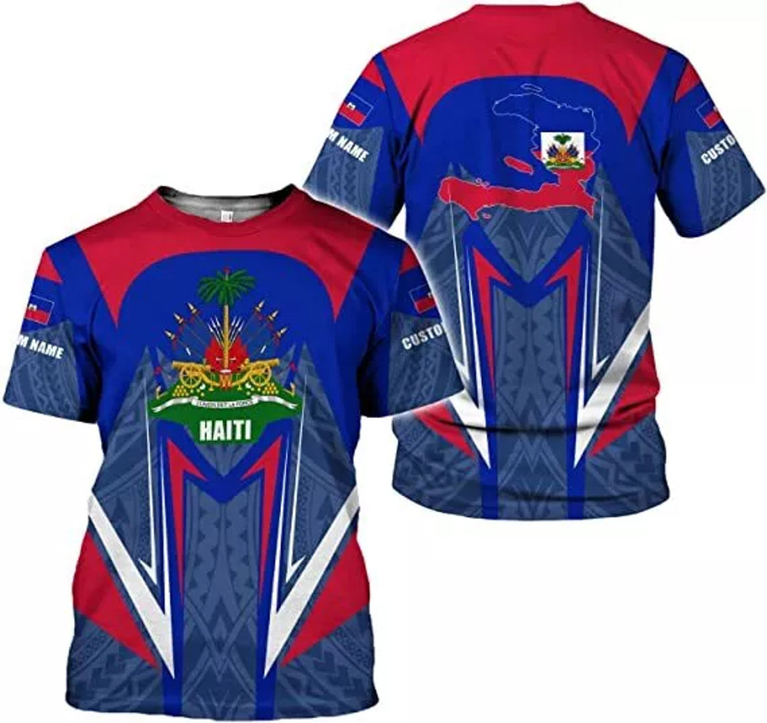 Custom Personalized Haiti Shirt, Haitians Flag Pride Shirt, Haiti Shirts for Men & Wome