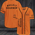 Bulleit Bourbon Unisex Baseball Jersey - Orange Shirt, Size Large
