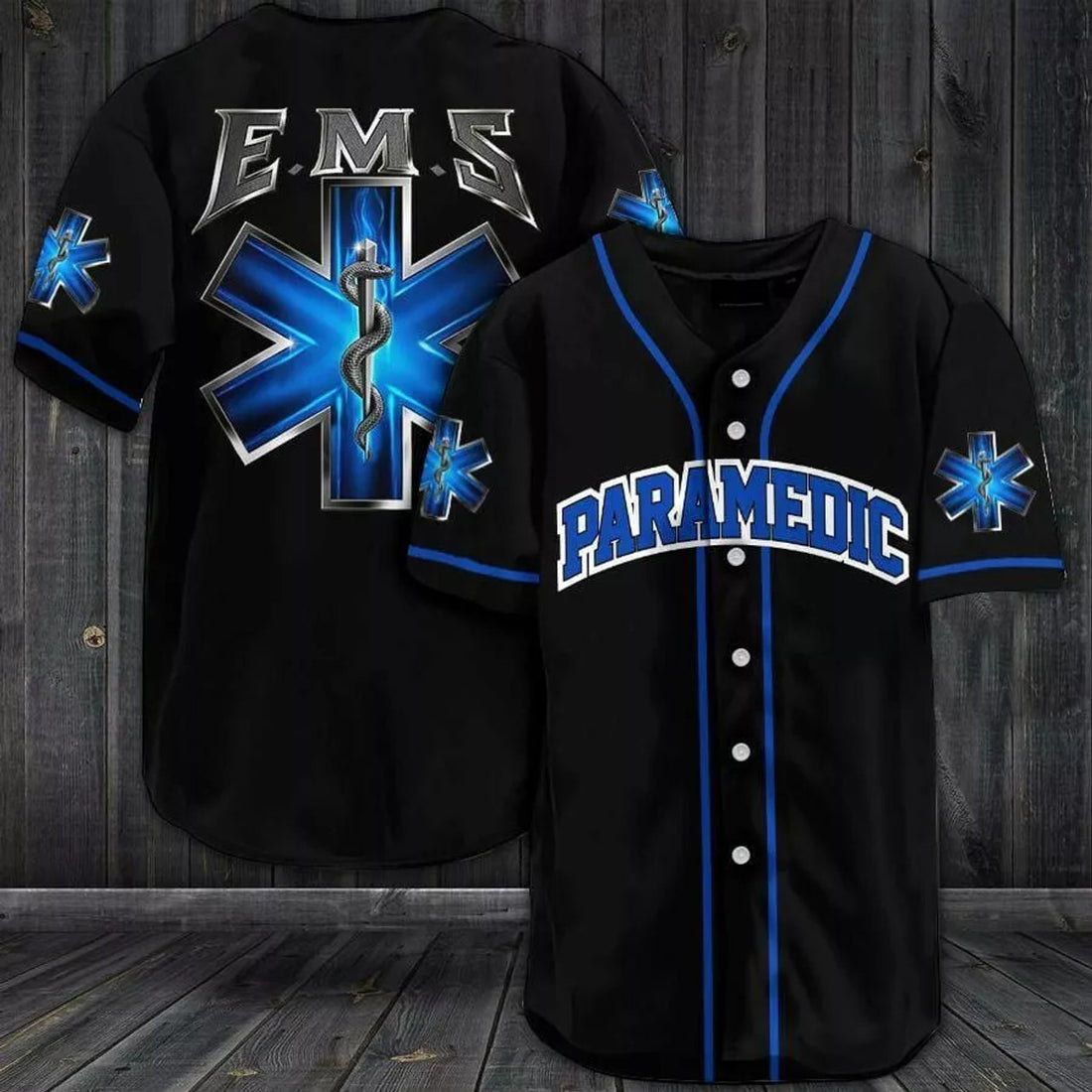 Parademic Ems Baseball Jersey Shirt 3d s 5xl Men Dad Father Day Gift For Father