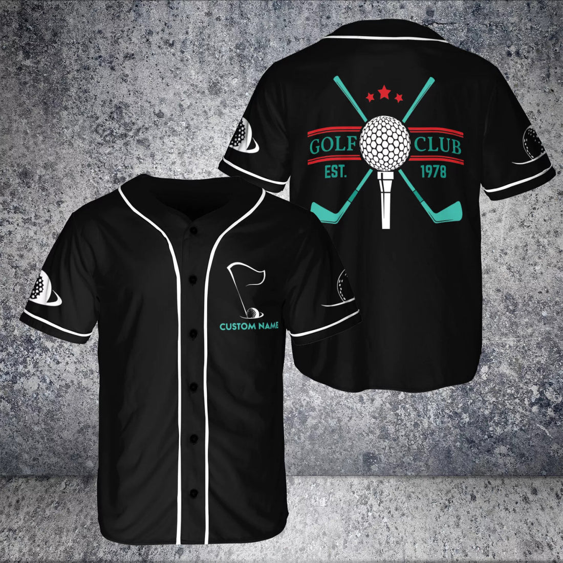 Custom Name l Golf Club And Ball 3D BaseBall Jersey Shirt S-5XL