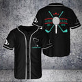 Custom Name l Golf Club And Ball 3D BaseBall Jersey Shirt S-5XL