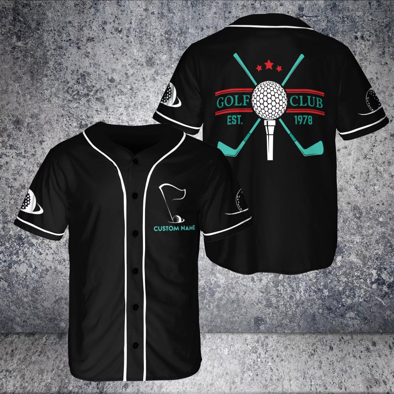 Custom Name l Golf Club And Ball 3D BaseBall Jersey Shirt S-5XL