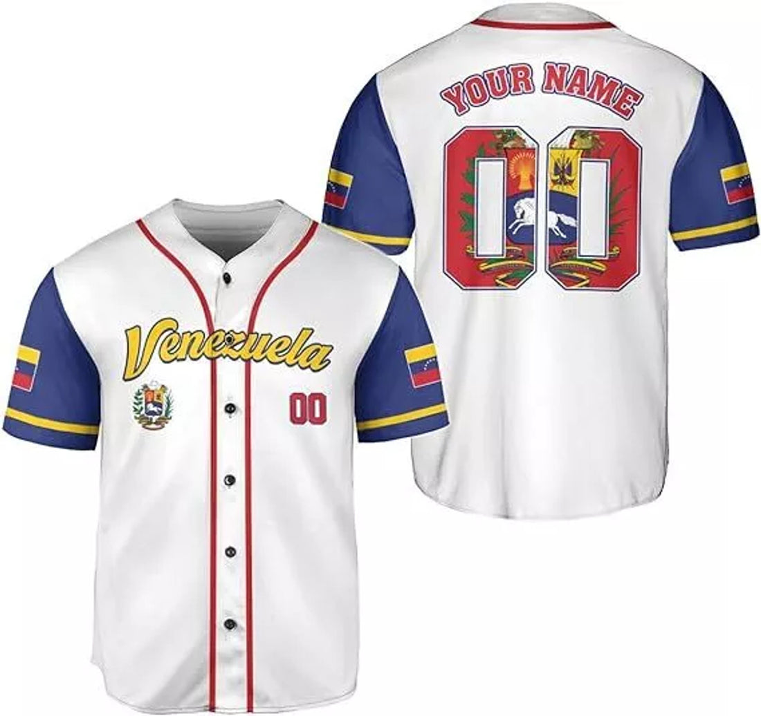 Venezuela Baseball Jersey Venezuela Jersey for Men Venezuelan Baseball Flag