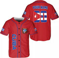 Custom Personalized Cuba Baseball Jersey Shirt Cuba Flag Jersey Cuban Jersey for Men