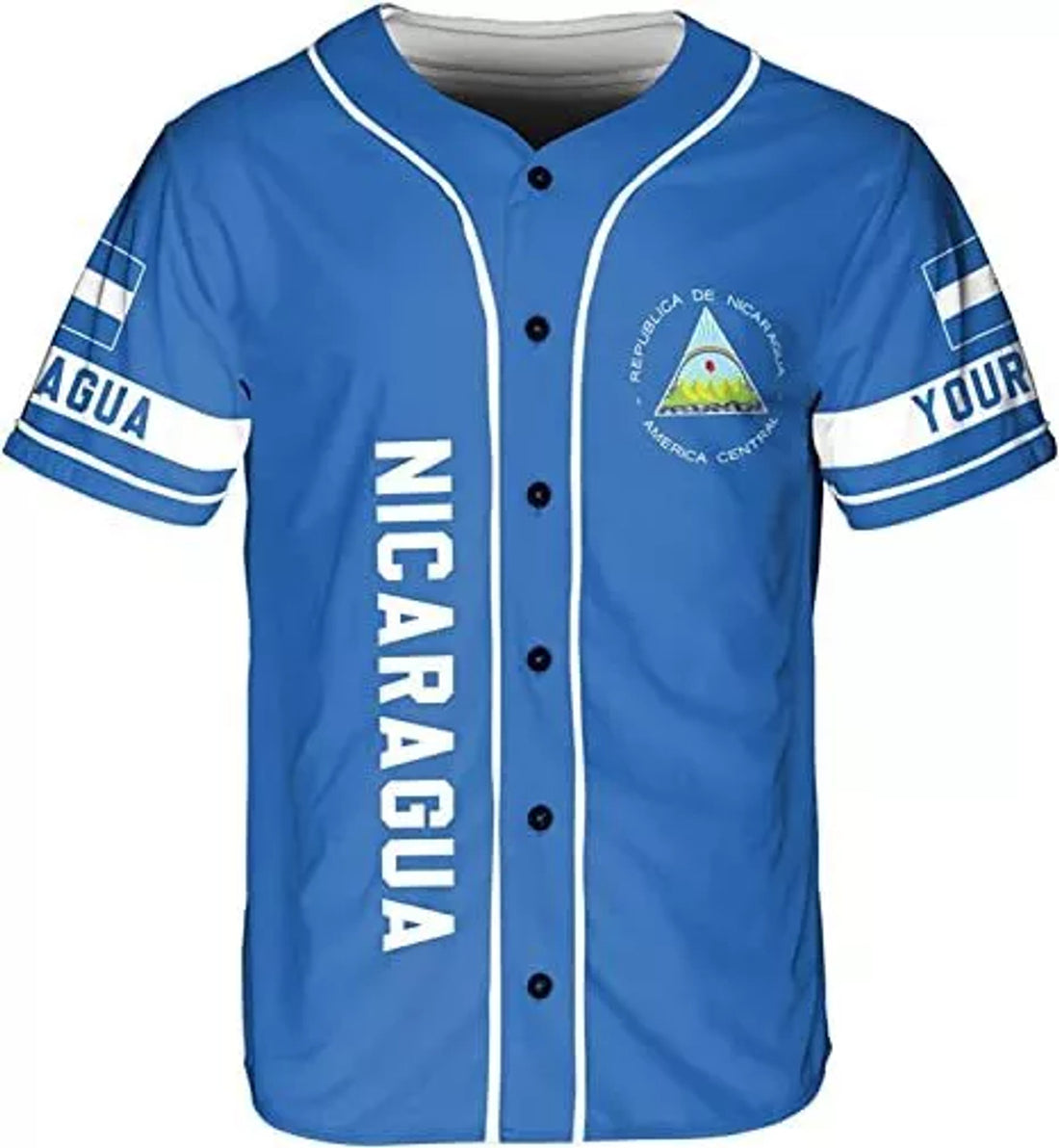 Custom Personalized Nicaragua Baseball Jersey Shirt, Nicaraguan Camisas Shirts Nicaragua