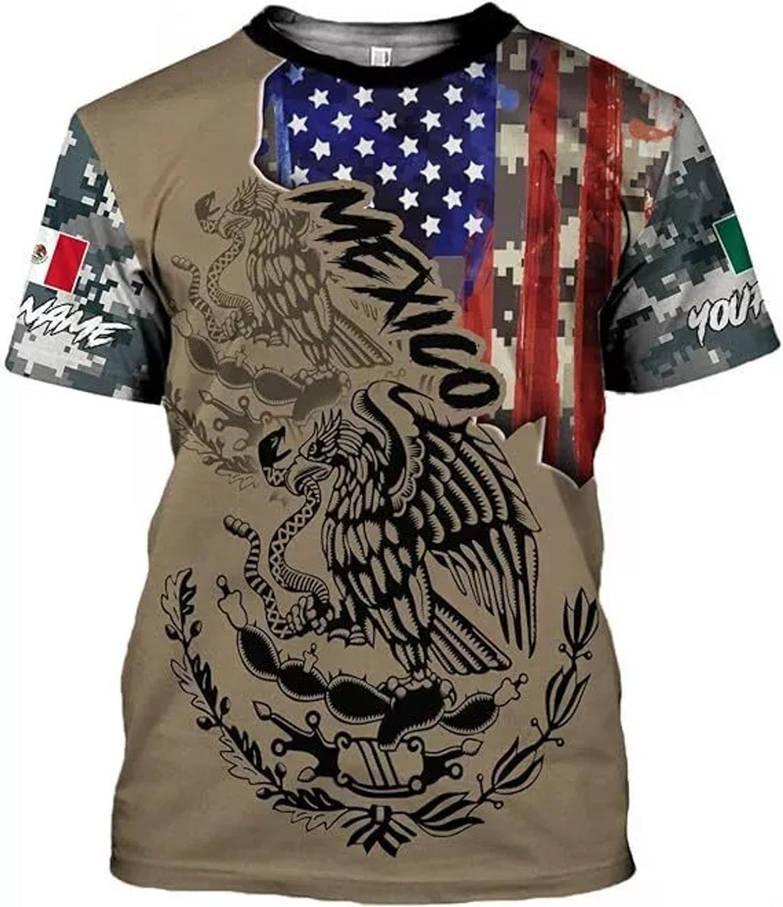CustomMexican Shirts for Men 3D Custom Mexico Shirts for Men Mexico Shirts for Women T-Shirt