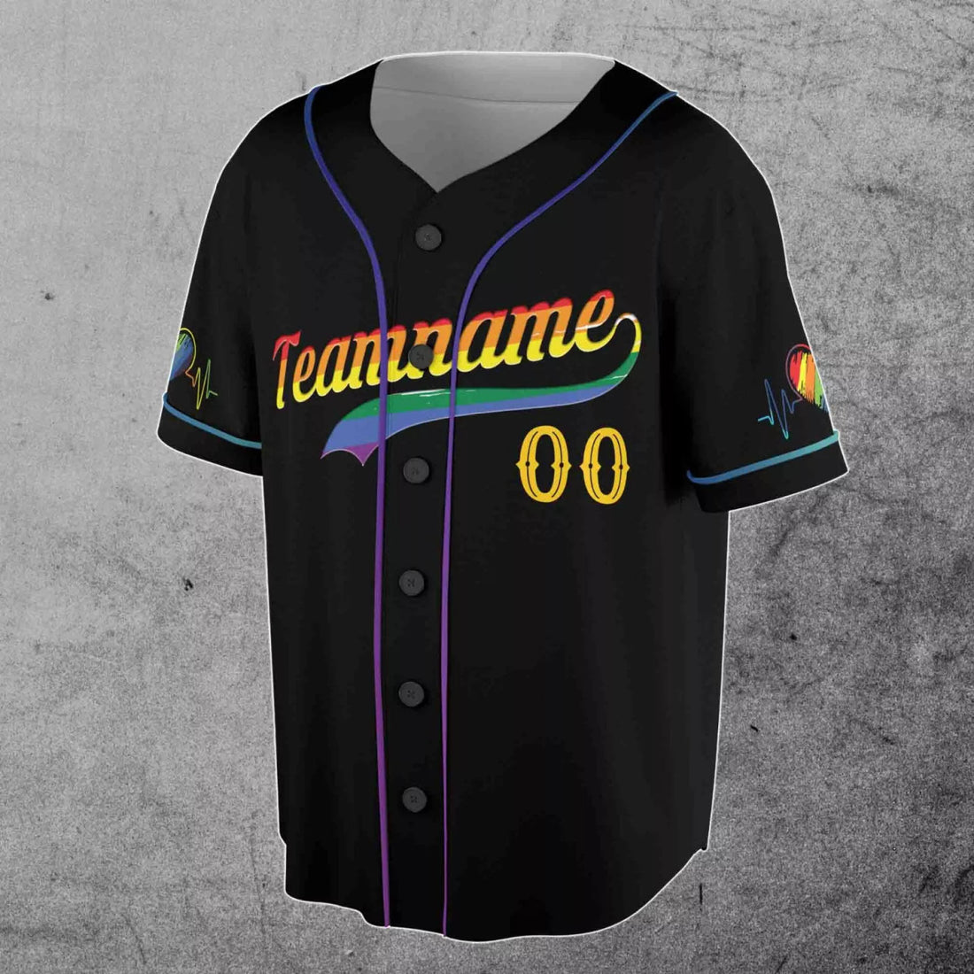 Custom Rainbow Pride Month Love Is Love LGBT 3D All Over Print Baseball Jersey