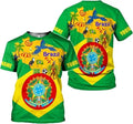 Custom Brazil Shirt 3D Brasil Shirt Flag Brazilian Shirt for Men Brazil Pride