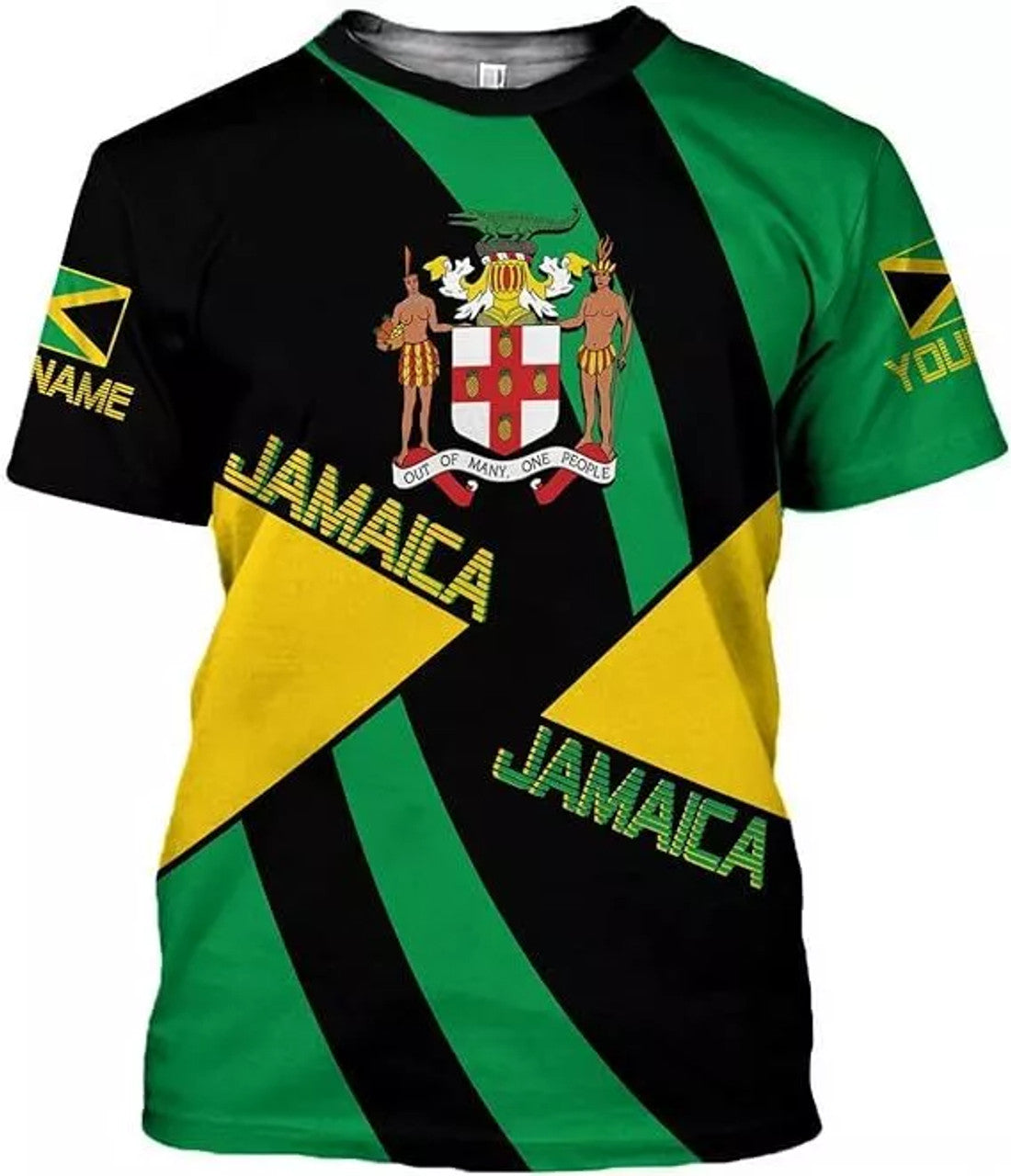 Custom Jamaica Flag Lion Shirt for Men Women Jamaican Pride T-Shirt 3D