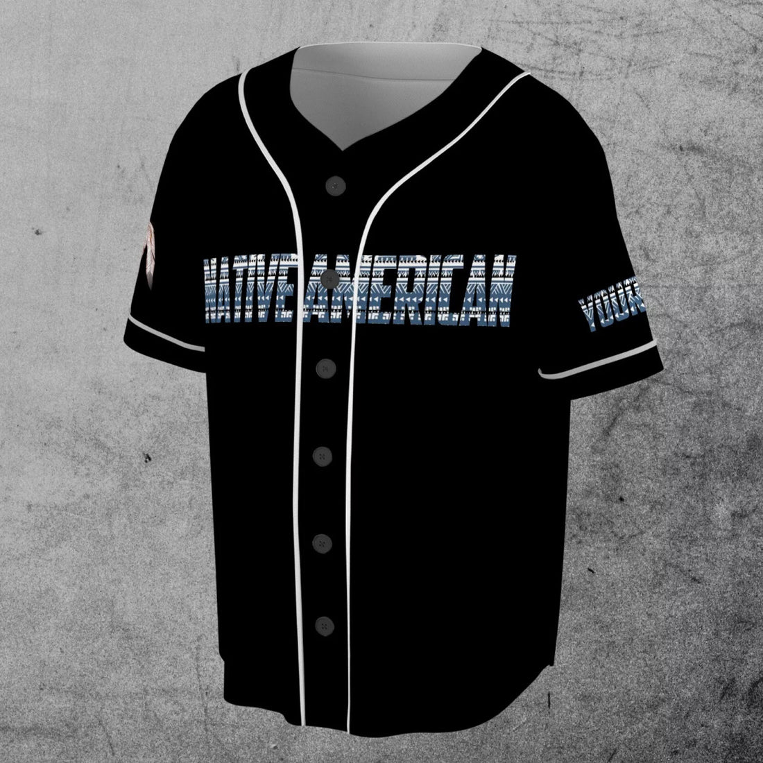 Custom Leather Prayer Native American Symbol Indigenous 3D Baseball Jersey Size S-5XL