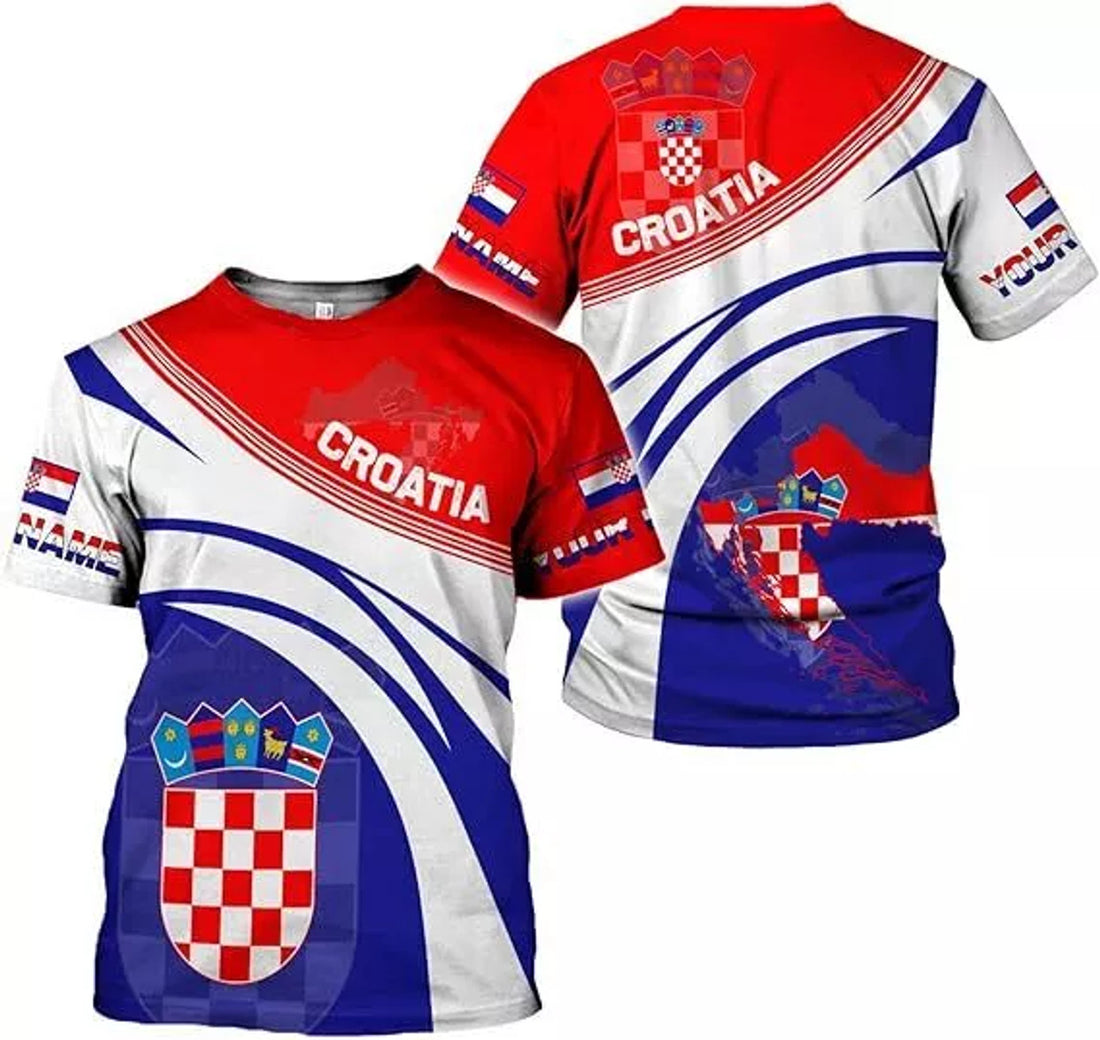 Custom Croatia 3D Shirt for Men Women Custom Croatia Flag T-shirt, Croatia Shirt Croati