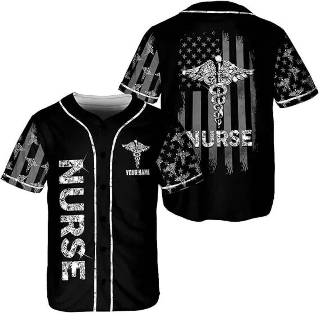 Nurse Baseball Jersey Shirt Nurse Shirts for Mom Nursing Emergency Nurse Gifts