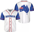 Australia Baseball Jersey Shirt Australia Flag Australian Kangaroo