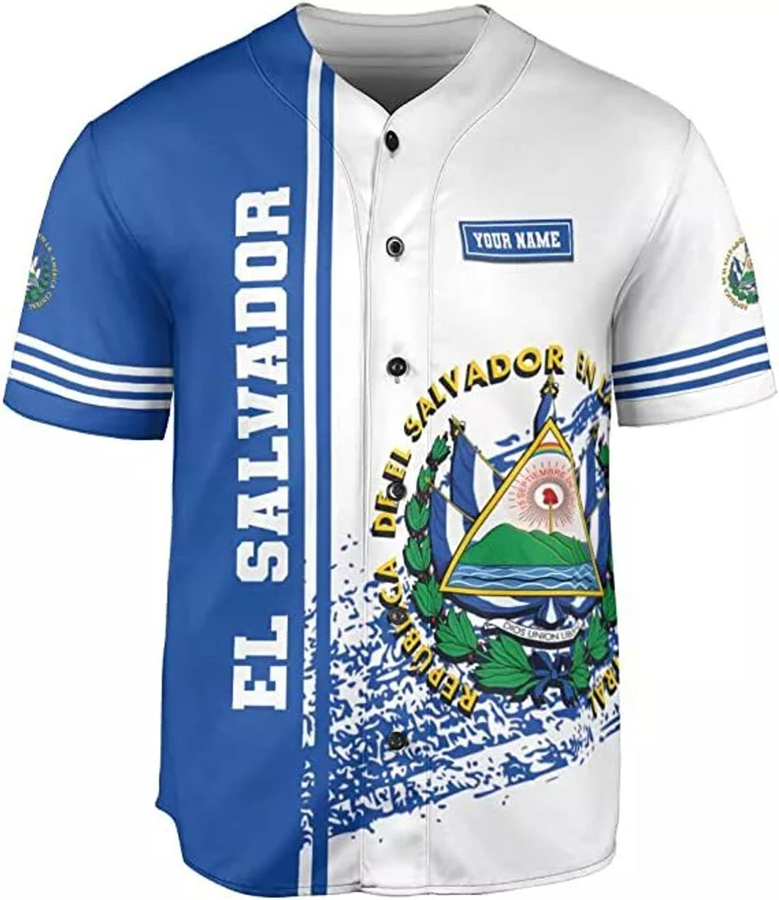 Custom Personalized El Salvador Proud AOP Baseball Jersey Unisex XS-5XL, El Salvador J