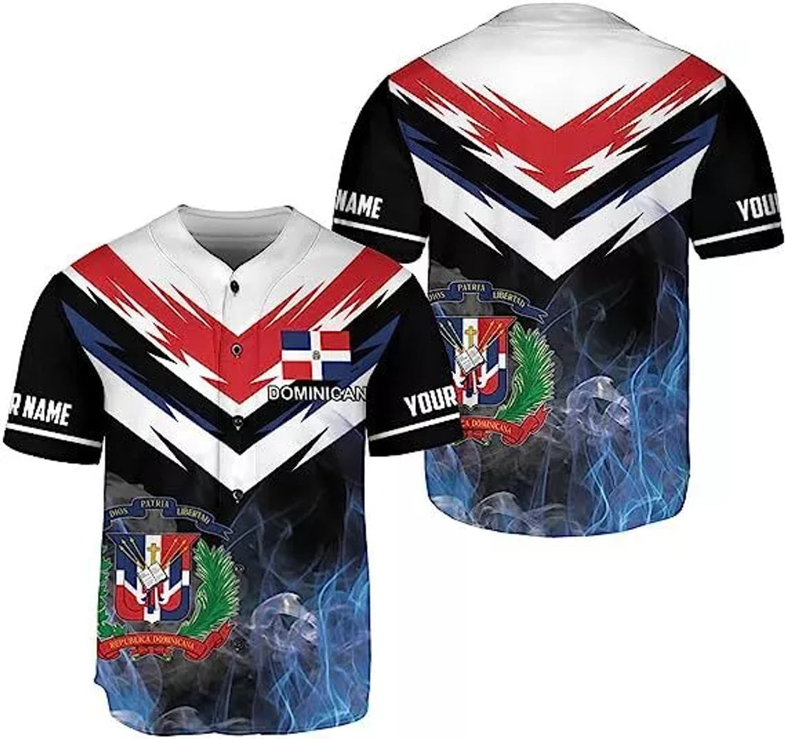Custom Dominican Republic Baseball Jersey Shirt, Team Name Republic Dominic