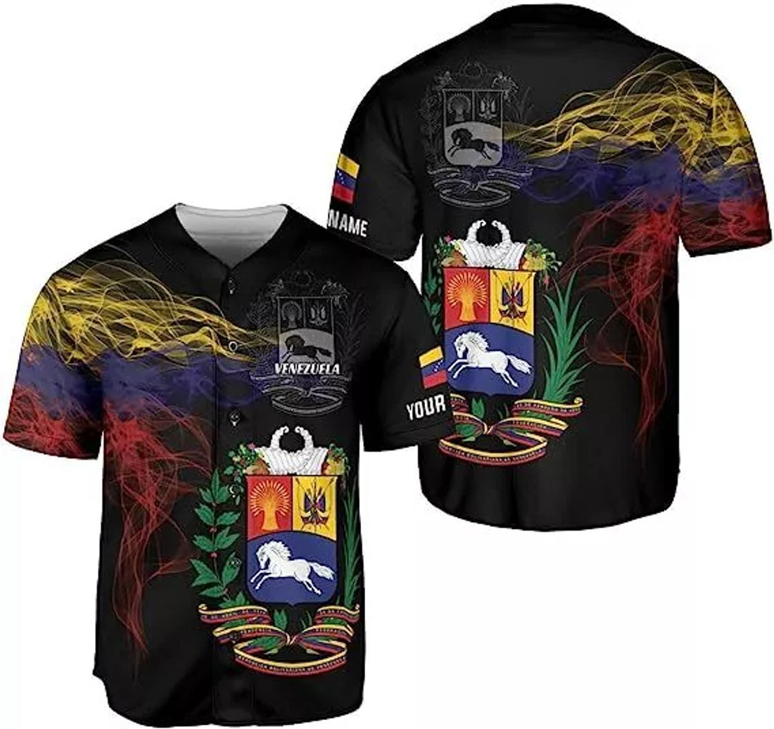 Custom Personalized Personalized Venezuela Baseball Jersey Proud Venezuelan Flag Jersey for Men Wome