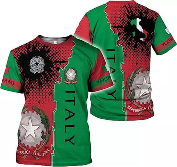 Custom Italy 3D Shirt, Italia 3D T-shirt, Custom Italy Flag Shirt, Italy Flag Pride Cam