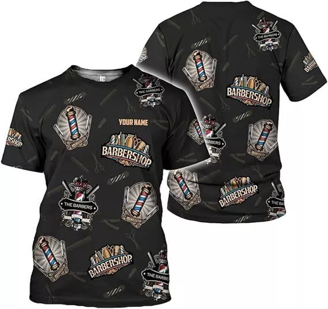 Custom Barber Shirt 3D, Customized Barber shirt for Men and Women