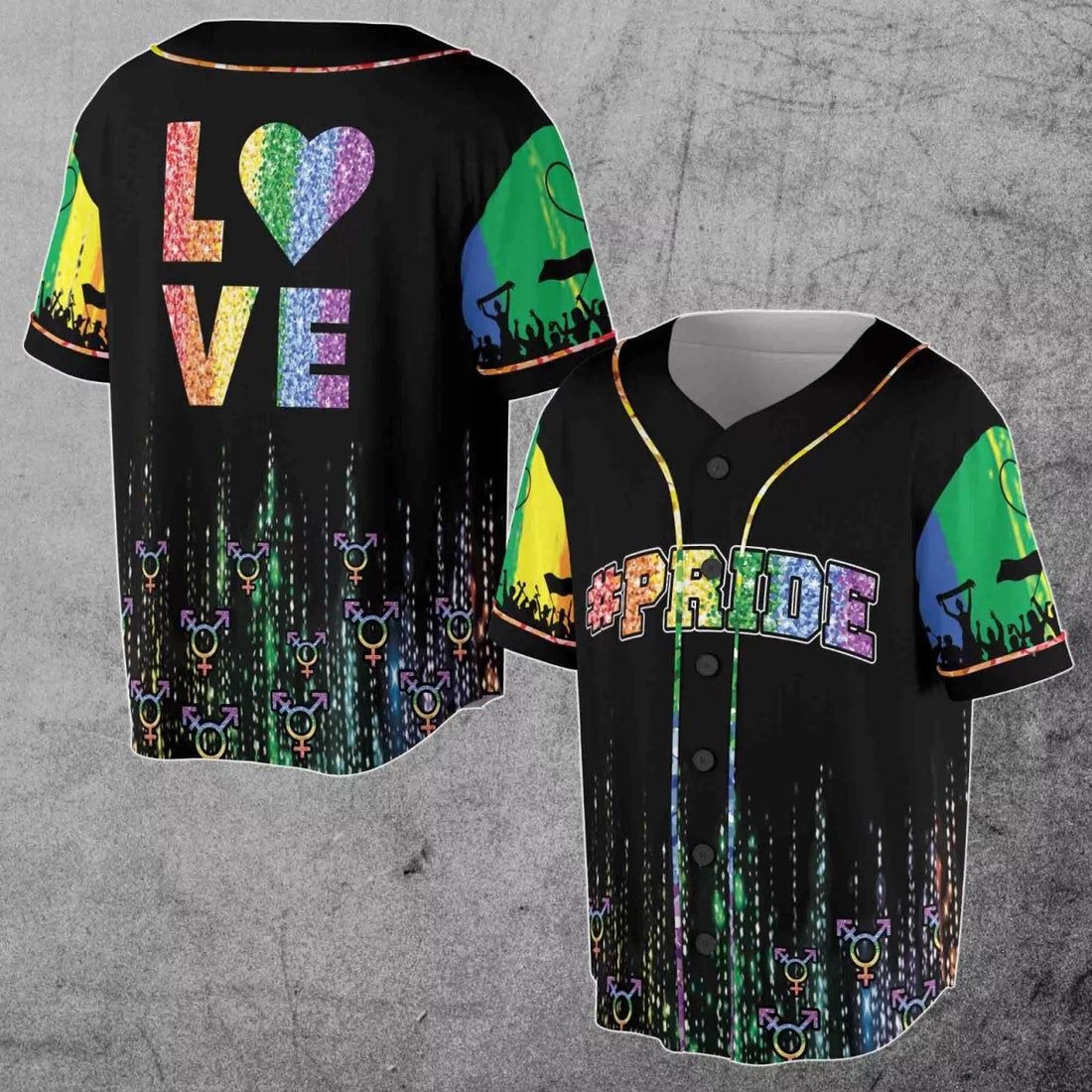 LGBT Love Pride Rainbow Pride Month LGBT 3D All Over Print Baseball Jersey Shirt