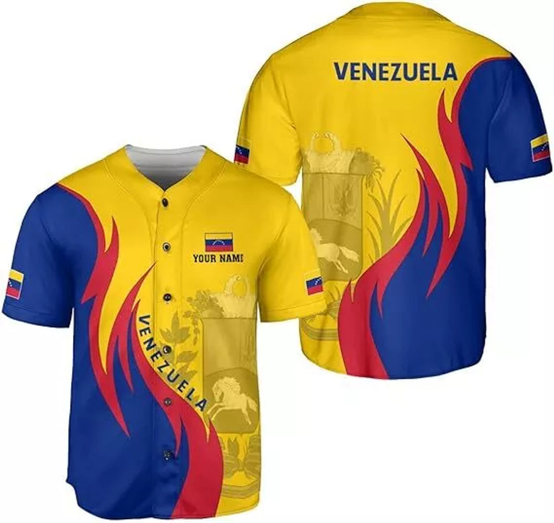 Custom Camisa De Venezuela, Venezuela Shirt, Venezuelan Jersey
